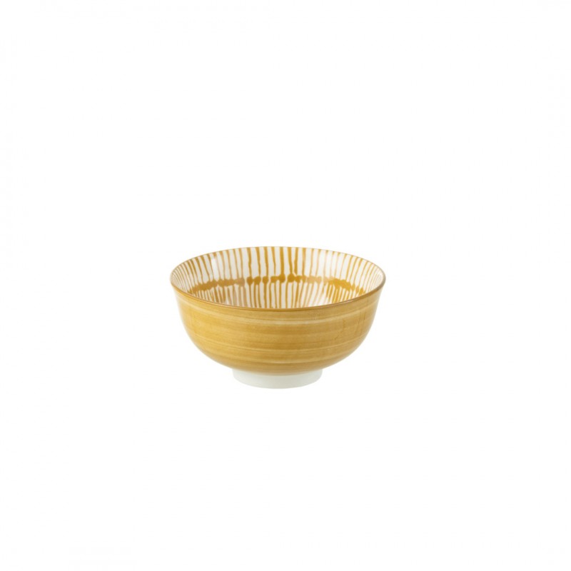 BOWL JAM PORCELAIN WHITE OCHRE